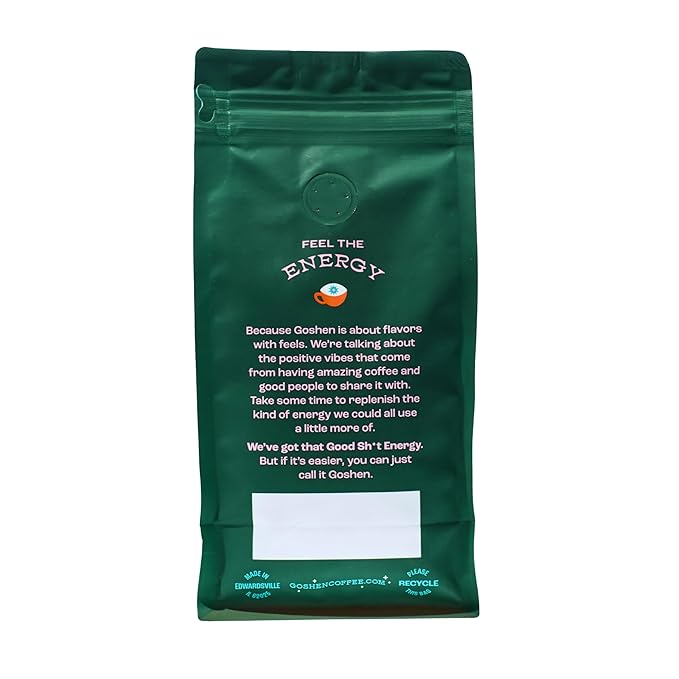 Goshen Coffee Roasters Whole Bean Black Dog Espresso Blend | Dark Roast, Espresso or Brewed | Award-Winning, Natural and Washed | Roasted Nuts, Molasses, Dark Cocoa Flavors | 12 Oz Bag