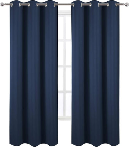 Blackout Curtains 42 x 84 inch/Navy Curtains Set of 2 Panels/Thermal Insulated - Image 2
