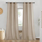 NICETOWN Linen Taupe Window Curtains 84 inches Long, Grommet Thick Linen Blend by NICETOWN