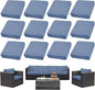 12PCS Patio Cushion Covers, Patio Furniture Couch Seat Slipcovers | Washable by SUKAIKEQA