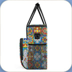 mandala flower vintage Coffee Maker Carring Bag Travel Carrying Storage Tote Bag Compatible with Keurig K-Mini or K-Mini Plus Portable Single Serve Coffee Brewer Case with Pockets for K-cup Pods