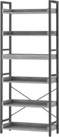 HCHQHS 6 Tier Bookshelf, Adjustable Industrial Bookcase, Vertical Tall Book by HCHQHS