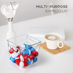 Coffee Pod Holder with Bamboo Lids, 3 PACK K Cup Organizer Large Capacity Coffee Bar Organization and Storage