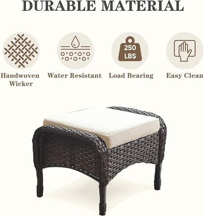 Belord 6 Pieces Wicker Patio Conversation Sets - Image 6