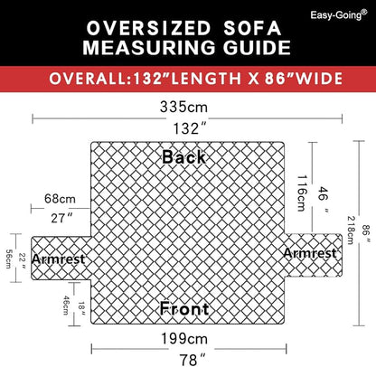 Easy-Going Reversible Couch Cover, 3 Cushion Sofa, Water Resistant Furniture Mat - Image 5