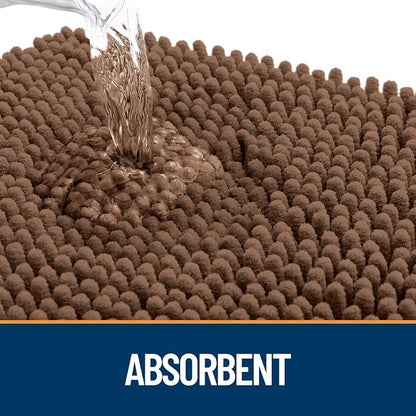 OLANLY Dog Door Mat for Muddy Paws 40x32, Super Absorbent Chenille Mud Mat | - Image 3