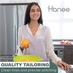 HANEE Cotton Aprons for Women and Men | Cross-Back Apron with Pockets
