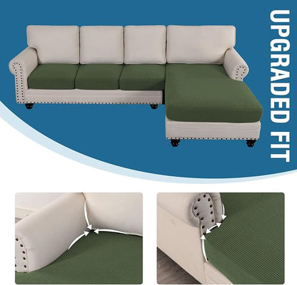 H.VERSAILTEX Sectional Couch Covers 4 Pieces Sofa Seat Cushion Covers L Shape - Image 7