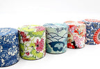 Japanese Pokkan Coffee Spice Tea Tin Canister Washi Paper Storage with Lid 7.05 oz Capacity (Natsuhana, S)