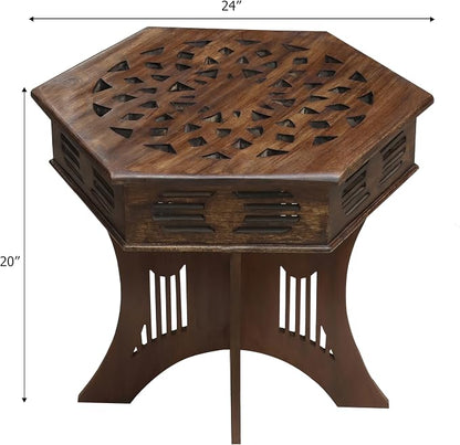 COTTON CRAFT Solid Wood End Table - Image 3