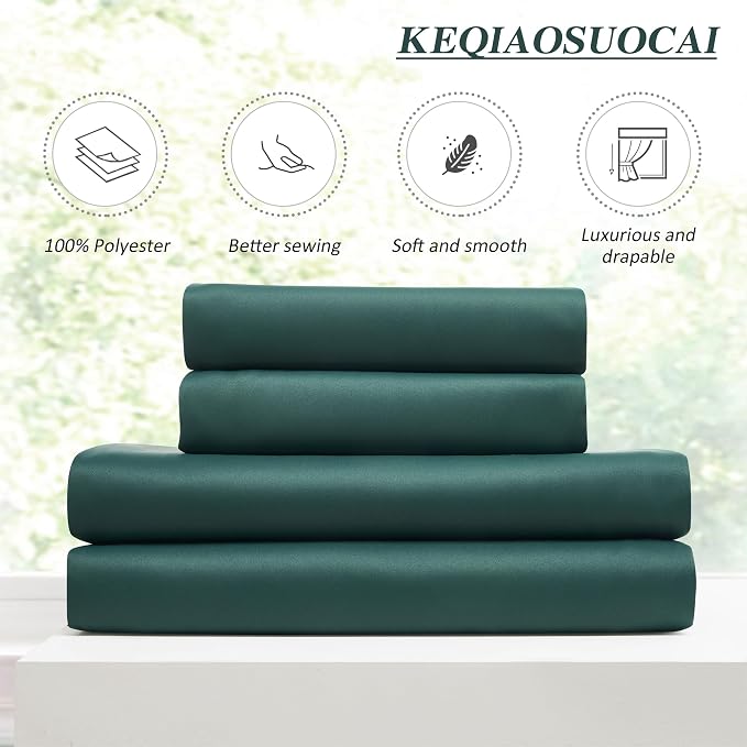 Dark Green Blackout Curtains 72 Inches Long, Pinch Pleated Drapes - Image 5
