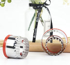 3Pcs Fluted Round Cookie Cutters - 2" & 2.6" & 3", Heavy Duty Food-Grade Stainless Steel, Mini Biscuit Cutter, Unique Design with Protective Red Top PVC