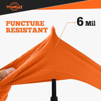 TitanFlex Heavy Duty Nitrile Gloves, 6 Mil Orange Raised Diamond Texture, Mechanic Disposable Gloves Latex Free Powder Free