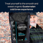 Organic Cold Brew Coffee - Guatemalan Coffee Beans Crafted For Cold Brewing - Whole Bean, Medium Roast, 16oz (Whole Bean)