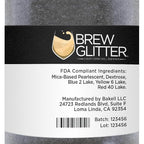 Black Shimmer BREW GLITTER Edible Glitter For Drinks, Cocktails, Beer, Garnish Glitter & Beverages | KOSHER & HALAL Certified | 100% Edible & Food Grade | Vegan, Gluten, Nut Free (50g, Black Shimmer)