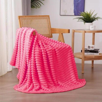 Hot Pink Fleece Throw Blanket 60”×80” - Image 3