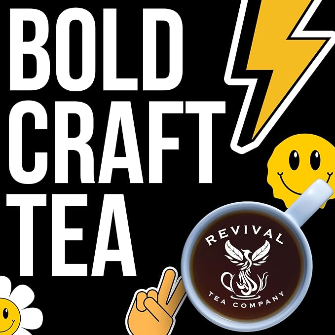 Revival Tea Company Lemont Mint Tea - Herbal Tea Blend of Peppermint, Spearmint and Lemon - Caffeine Free - Loose Leaf 3 Ounces