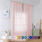 Simplebrand Blush Sheer Curtains 96 Inches Long, Light Filtering Light Purple by Simplebrand