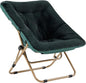 Tiita Comfy Folded Chair, Soft Faux Fur Oversized Folding Accent Chair by TiitaHome