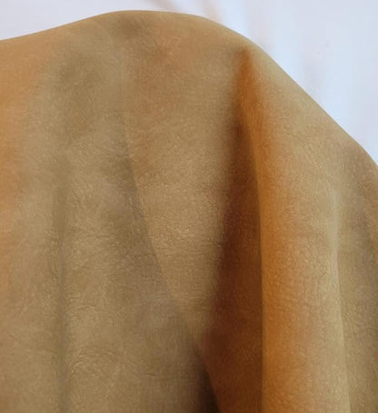 NAT Leathers | Wheat Tumbled Nubuck Calf Soft Faux Vegan Leather PU {Peta - Image 3