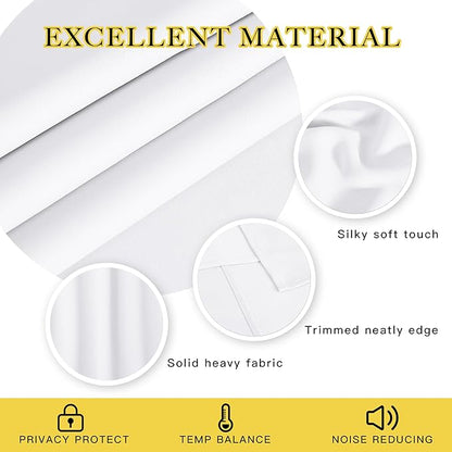 NICETOWN White Room Darkening Curtain 63 inches Long - Image 4