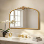 Besdomus Antique Arched Gold Mirror: 32"x24" French Large Gleaming Gold Antique by Besdomus