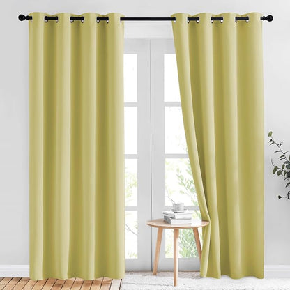 NICETOWN Paler Yellow Blackout Curtains by NICETOWN