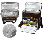 Brown Coffee Cafe Maker Carrying Bag Travel Case Compatible with Keurig K-Mini or K-Mini Plus Portable Single Serve Coffee Brewer Case with Pockets for K-cup Pods