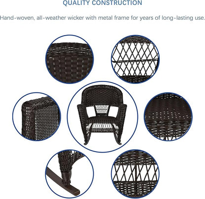 Jeco Set of 2 Wicker Rocker Chairs - Image 7