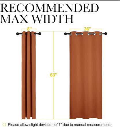 NICETOWN Bedroom Curtains 63 inches Long, Privacy and Thermal Insulated - Image 6