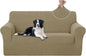 U-NICE HOME Oversized Stretch Loveseat Couch Cover, Sand | 2 Cushion Sofa by U-NICEHOME