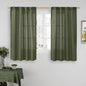 48 Inch Short Window Linen Curtains, Semi Sheer Panels 2 Panels | Light by LAMIT