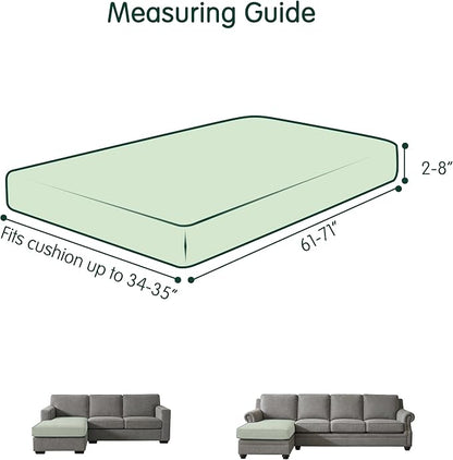 Hokway Velvet Couch Cushion Covers Water Resistant Seat Covers Stretch Sofa - Image 3