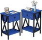 VECELO Nightstands Set of 2, Modern Bedside End Tables, Night Stands by VECELO