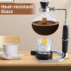 Amarine 5-Cup Tabletop Siphon Coffee Maker, 16 Ounce, Clear with Alcohol Burner (TCA-5)