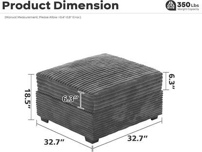 ovios 32.7 inches Ottoman Seat Module - Image 2