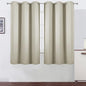 Light Beige Blackout Curtains 40 x 63 Inch Length/Set of 2 Curtain by Lemomo