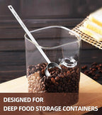 Coffee Scoop for Ground Coffee, 304 Stainless Steel Long Handled Measuring Scoop Set, 2 Tablespoon Coffee Bean Scoop for Protein Powder, Tea, Baking (2pcs)