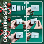 Christmas Cookie Cutters, 4-Piece 3D MERRY CHRISTMAS Plastic Cookie Stamp Set, Comes with Merry Christmas in English, Perfect for Christmas cookie baking and parties