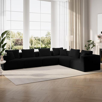 Novilla 141" Modular Sectional Sofa, Modern Cloud Sectional Couch by Novilla