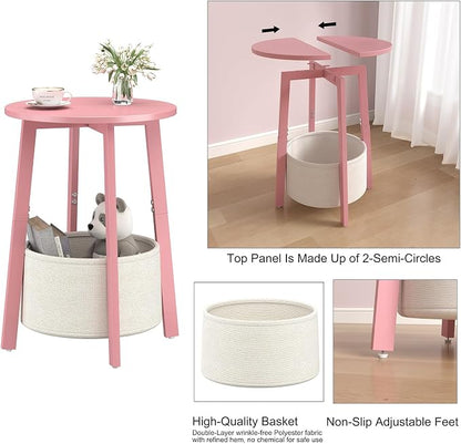 sthmec Small Round Side End Table Set of 2 - Image 7