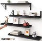 BAYKA Wall Mounted Floating Shelves, Wood Floating Wall Shelf by Bayka