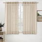 MIULEE Light Taupe Linen Curtains 52x45 Inch 2 Panels by MIULEE