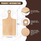 Lounsweer 6 Pcs Thicken Cutting Board Bulk Wood Board for Chopping Serving Charcuterie Material for Laser Engraving Mother' Day Wedding Housewarming Gift