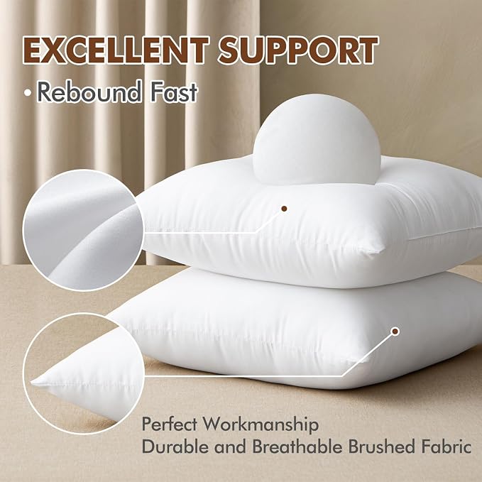 MIULEE 20x20 Pillow Insert, Premium Throw Pillow - Image 2