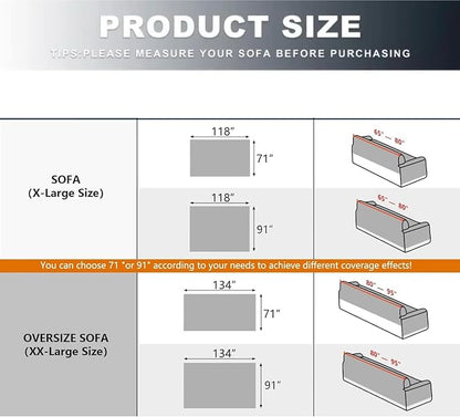 Fuzzy Couch Cover for Sectional Sofa, Non-Slip Caramel Sofa Cover for Dogs - Image 6