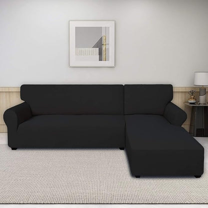 PureFit Stretch Sectional Couch Covers 2 pcs Non Slip L Shape Sofa Cover | - Image 2