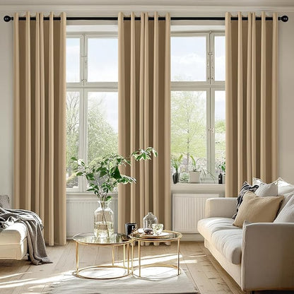 MIULEE Blackout Curtains for Bedroom 2 Panels 40 x 72 Inch Long Taupe Brown | - Image 6