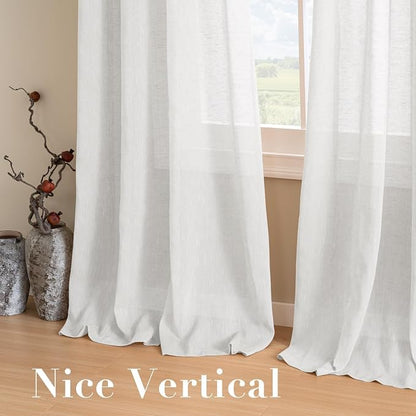 H.VERSAILTEX Linen Curtains 90 inches Long Linen Curtains/Natural Linen Blended - Image 7