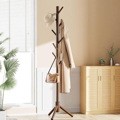Pipishell Sturdy Wooden Coat Tree - Image 7